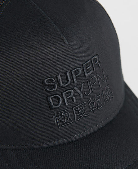 Logo Trucker Cap - Black - Superdry Singapore