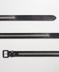 Bronson Leather Belt-Black - Superdry Singapore