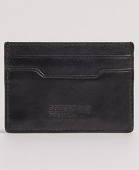 Leather Card Holder - Black - Superdry Singapore