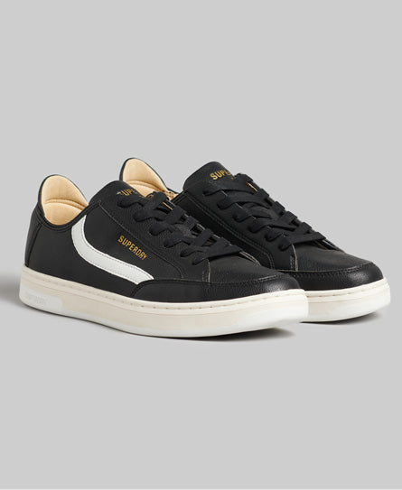 Vegan Basket Lux Low Trainers - Black - Superdry Singapore