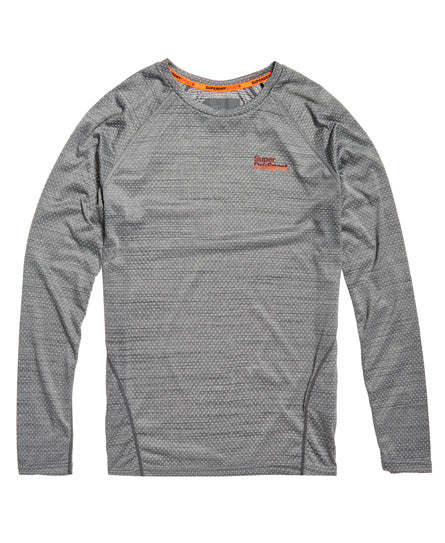 Active Microvent L/S Tee - Grey - Superdry Singapore