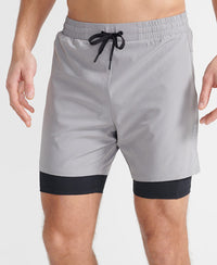Double Layer Short - Grey - Superdry Singapore
