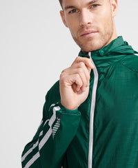 Run Track Wind Shell Jacket - Green - Superdry Singapore