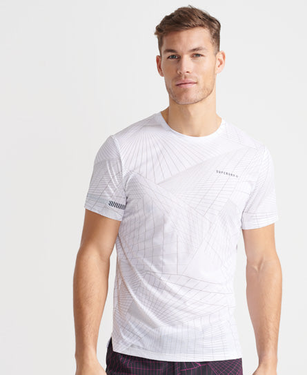 Run Featherweight Short Sleeve T-Shirt - White - Superdry Singapore