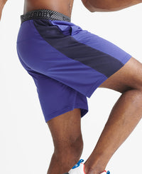 Train Relaxed Shorts - Blue - Superdry Singapore