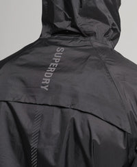 Run Lightweight Waterproof Shell Jacket - Black - Superdry Singapore
