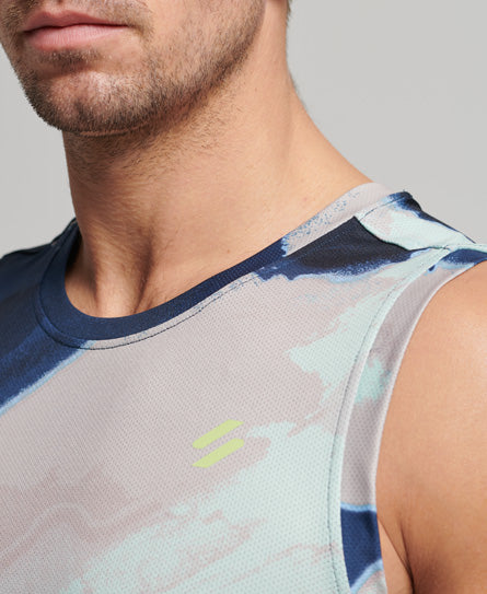 Run Vest - Abstract Camo - Superdry Singapore