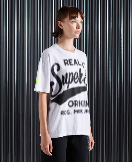 Super 5 Deconstruct T-Shirt-White - Superdry Singapore