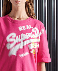 Super 5 Deconstruct T-Shirt-Pink - Superdry Singapore