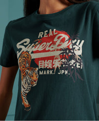 Vintage Logo Rising Sun T-Shirt-Green - Superdry Singapore