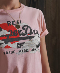 Vintage Logo Rising Sun T-Shirt-Pink - Superdry Singapore