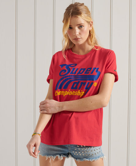 Collegiate Cali State T-Shirt - Red - Superdry Singapore