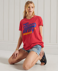 Collegiate Cali State T-Shirt - Red - Superdry Singapore
