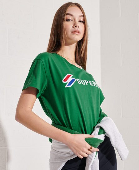 Sportstyle Graphic Boxy T-Shirt - Green - Superdry Singapore