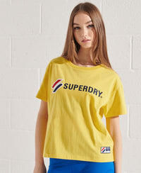 Sportstyle Graphic Boxy T-Shirt - Yellow - Superdry Singapore