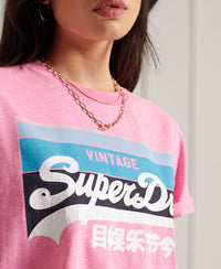 Vintage Logo Cali Lightweight T-Shirt - Pink - Superdry Singapore