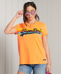 Vintage Logo Cali Lightweight T-Shirt - Orange - Superdry Singapore