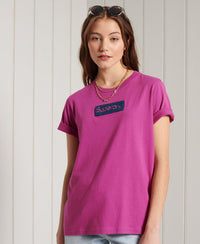 Core Logo Workwear T-Shirt - Purple - Superdry Singapore