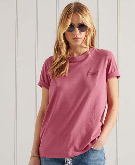 Organic Cotton Classic T-Shirt - Pink - Superdry Singapore