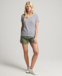 Organic Cotton Studios Pocket V-Neck T-Shirt-Navy - Superdry Singapore