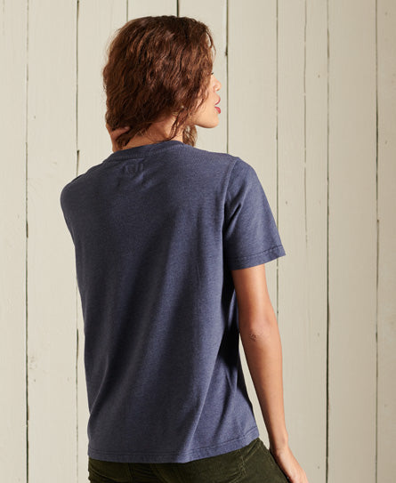 Heritage Mountain Tee-Eclipse Navy Marl - Superdry Singapore