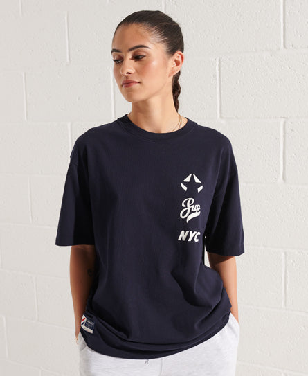 Strikeout Graphic T-Shirt - Navy - Superdry Singapore