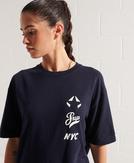 Strikeout Graphic T-Shirt - Navy - Superdry Singapore