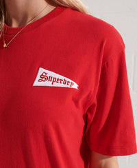 College Graphic T-Shirt - Red - Superdry Singapore