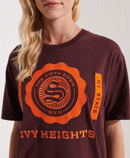 College Graphic T-Shirt - Red - Superdry Singapore