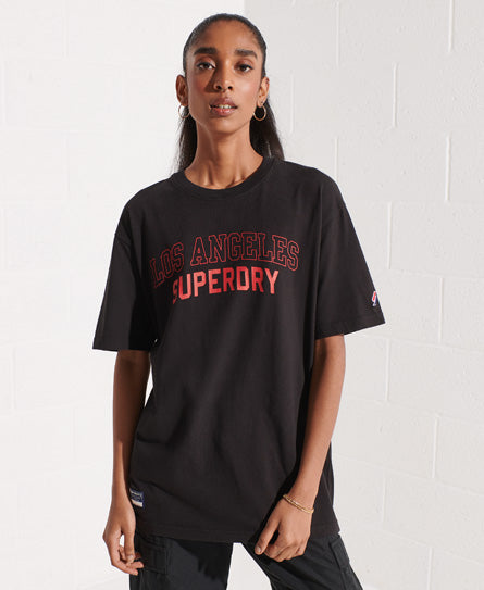City College T-Shirt - Black - Superdry Singapore