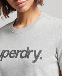 Core Logo T-Shirt - Ice Marl - Superdry Singapore