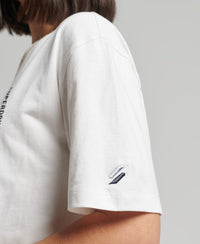 Core Logo Linear Loose T-Shirt-White - Superdry Singapore