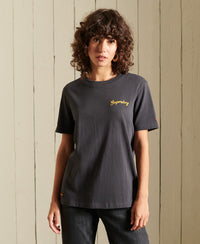 Organic Cotton CNY Graphic T-Shirt - Washed Black - Superdry Singapore