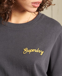 Organic Cotton CNY Graphic T-Shirt - Washed Black - Superdry Singapore