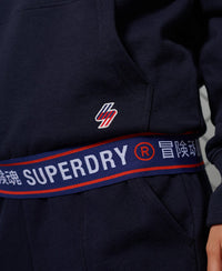 Sportstyle Graphic Hoodie-Navy - Superdry Singapore
