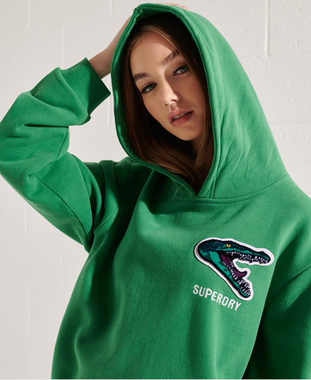 Modern Franchise Oversized Hoodie - Green - Superdry Singapore