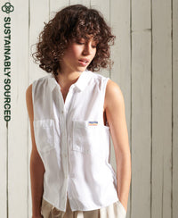 Sleeveless Shirt - White - Superdry Singapore