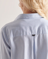 Classic Preppy Long Sleeved Shirt - Light Blue - Superdry Singapore