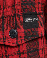 Check Overshirt-Red Check - Superdry Singapore