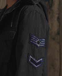 Bling Relaxed Rookie Parka Jacket-Black - Superdry Singapore