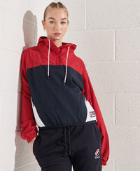 Overhead Cropped Cagoule Jacket - Red - Superdry Singapore