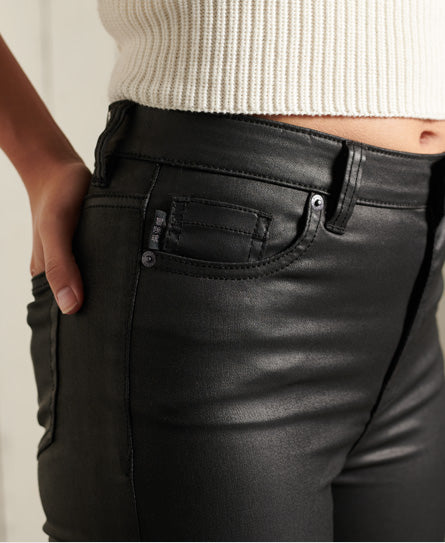 High Rise Skinny Jeans-Black - Superdry Singapore
