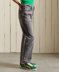 High Rise Straight Jeans - Grey - Superdry Singapore