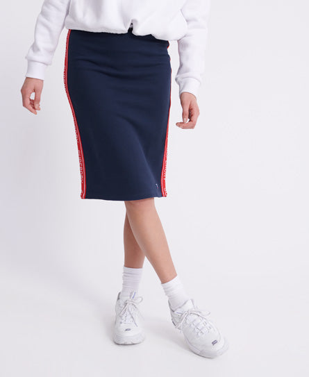 Orla Sweat Pencil Skirt - Navy - Superdry Singapore