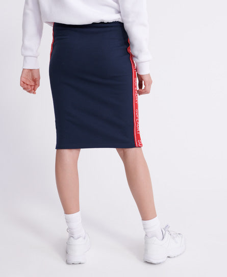 Orla Sweat Pencil Skirt - Navy - Superdry Singapore
