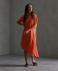Edit Asymmetrical Dress - Orange - Superdry Singapore
