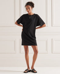 Cotton Modal T-Shirt Dress - Black