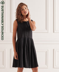 Textured Day Dress - Black - Superdry Singapore