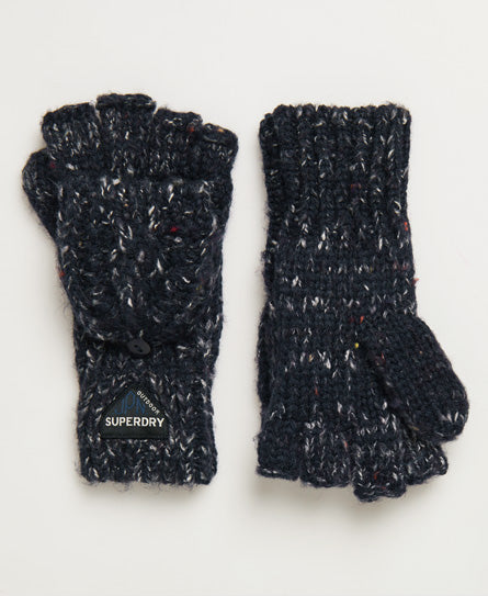 Gracie Cable Gloves - Brown - Superdry Singapore