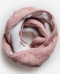 Gracie Cable Snood - Pink - Superdry Singapore